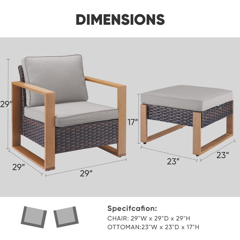 Chaise longue d'extérieur en acier thermolaqué Allcot, Gris / brun