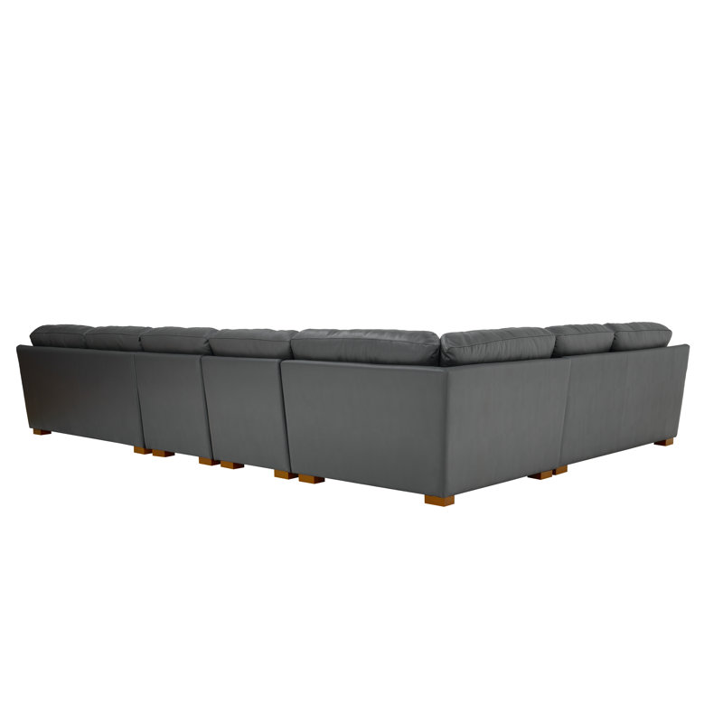 Canapé modulaire de coin avec repose-pieds Aness, Blue Grey