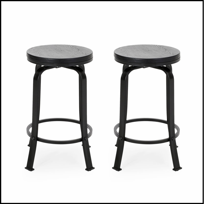 Tabouret de comptoir pivotant avec réglage de la hauteur du vérin à gaz et siège capitonné à losanges pour le confort et la stabilité dans les décors modernes de la maison ou de la cuisine