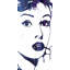 «Audrey Hepburn Cigarillo», toile rétro encadrée-119950532