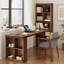 Bureau rectangulaire en bois massif brun noisette-109304982