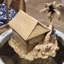 Porcelain House Figurine With Bronze Accents