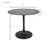 Modern Black 36" Round Dining Table with Durable Aluminum Pedestal Base