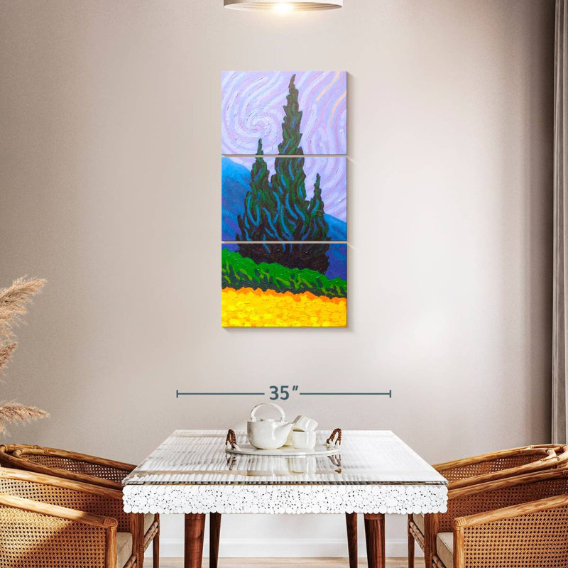 Hommage à Van Gogh II, H 44 po x l 21 po