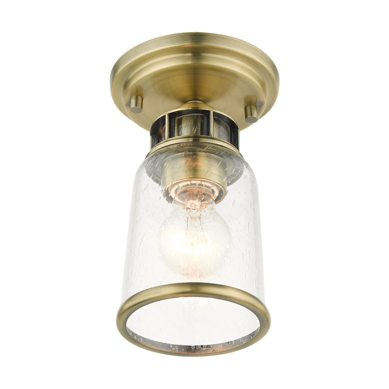 Plafonnier encastré 1 lumière 5,125 po Miceli, Laiton antique