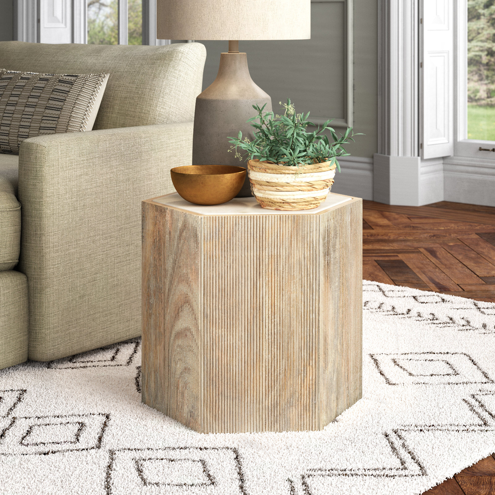 Tiney End Table, 18" H x 20" W x 17" D
