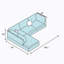 Ensemble de canapé modulaire, canapé en similicuir avec repose-pieds et rangement libre-125983199