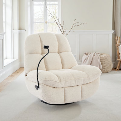 113 cm Wide Boucle Rocker Recliner