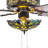 52'' Nevels 5 - Blade Magna Carta Ceiling Fan with Stained Glass Shade-47443823-30279499