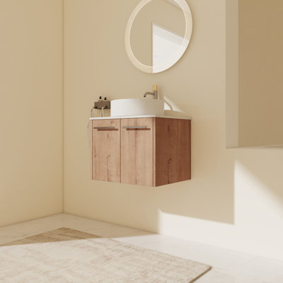 Alzbeta 23.63'' Single Bathroom Vanity with Sintered Stone Top