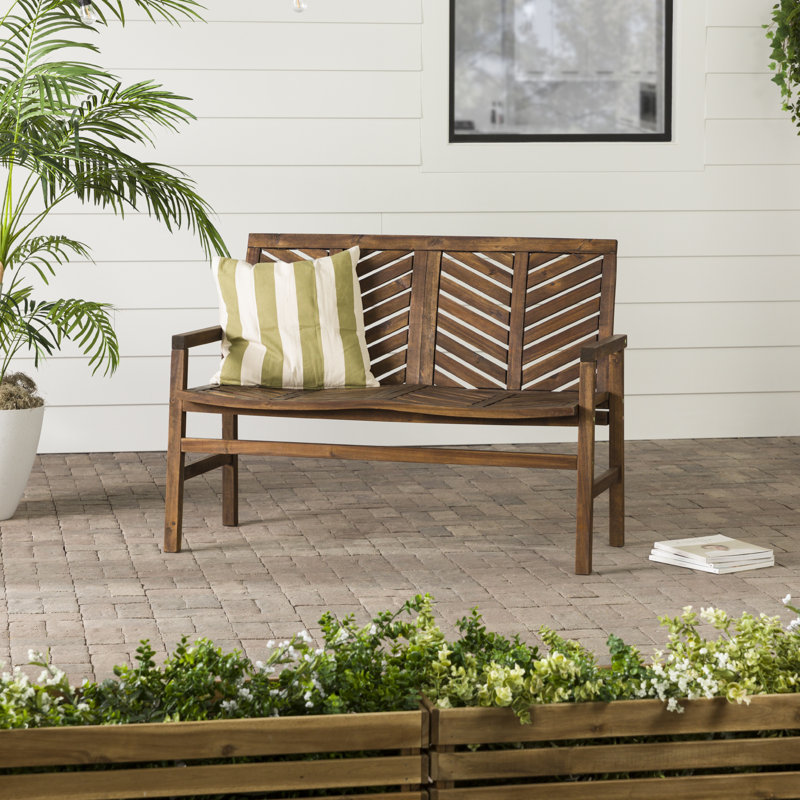 Banc de jardin Harbison, Marron foncé