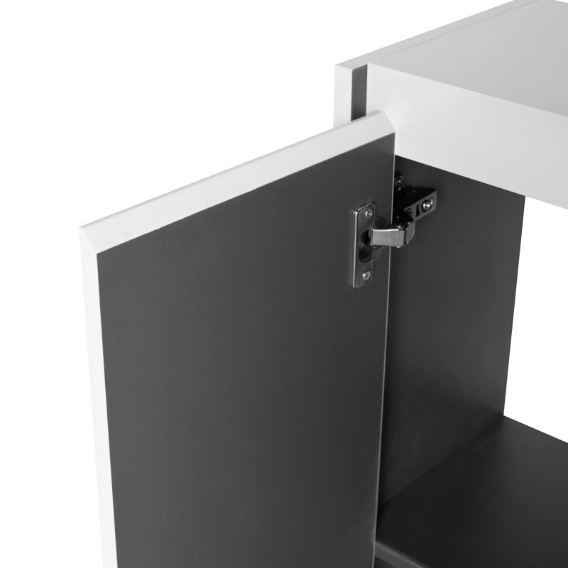 Armoire latérale de salle de bain 12 po, 6 portes à fermeture douce, conception à fixation flottante