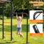 Barres de singe robustes pour enfants dans le jardin, avec double barre de gymnastique et anneaux de trapèze, cadre en acier de 48 mm, supporte jusqu'à 200 kg
