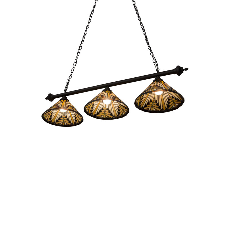 47" Long Nuevo Mission 3 Light Island Pendant