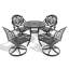 Ensemble repas d'extérieur traditionnel élégant en aluminium Elegant Comfort