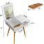 Table de maquillage avec éclairage à DEL 3 couleurs et 2 tiroirs, texture en bois véritable, utilisation polyvalente dans le bureau de la chambre à coucher, petits compartiments de rangement à miroir à couvercle de meuble-lavabo blanc, conception moderne pour le vestiaire,