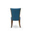 L'ensemble de table de cuisine 5 pièces comprend une table de salle à manger rectangulaire en bois rustique et 4 chaises rembourrées en tissu de couleur bleue, jacobine vieilli-666724491-666754223-666724495
