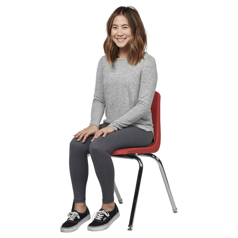 Chaise de classe empilable 18 po, Red