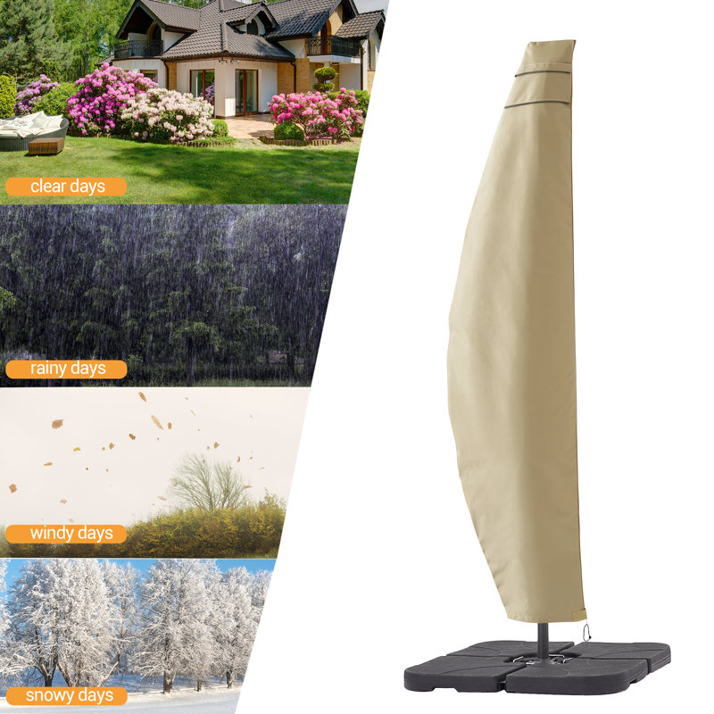 Outdoor Patio Umbrella Cover, Beige