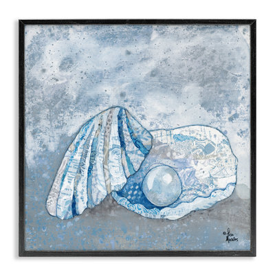 Blue Abstract  Pearl Giclee Art by Lisa Morales