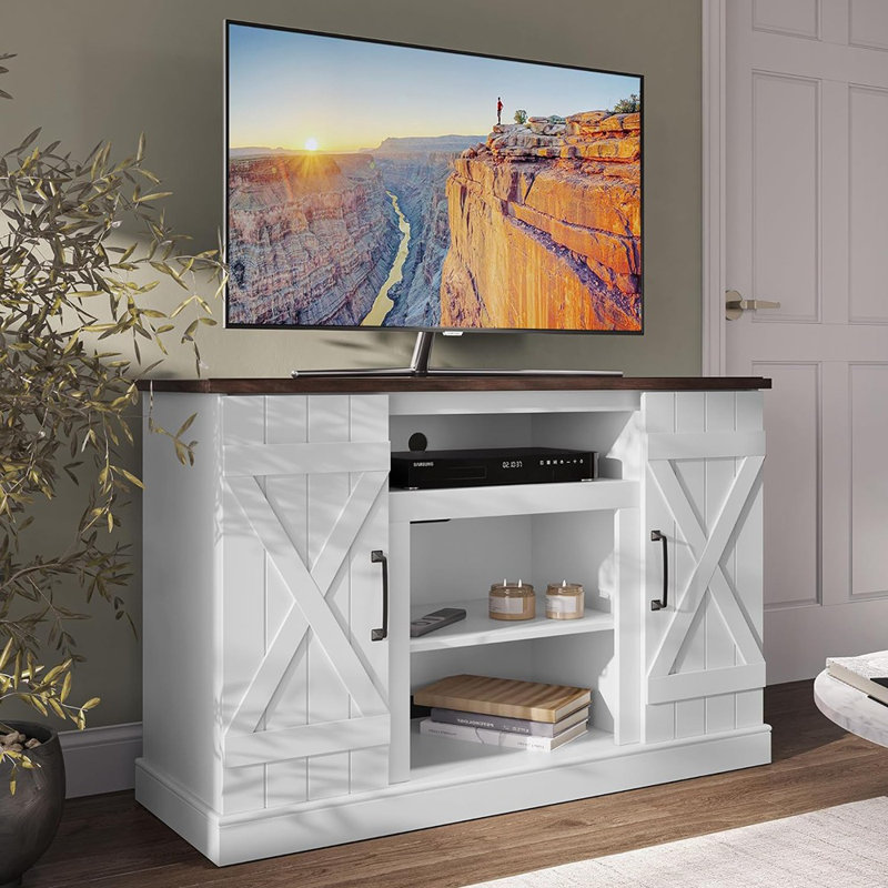 Pennsville 47" W TV Stand Media Console, White