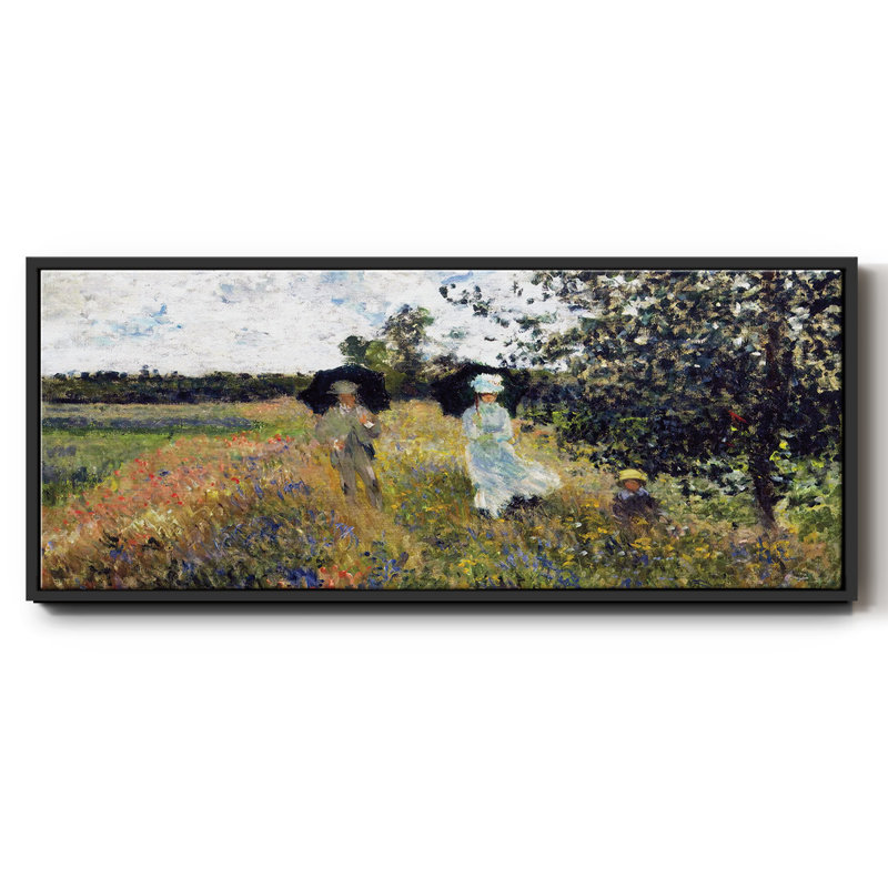 La promenade près d'Argenteuil, 1875 - toile encadrée, H 20 po x l 50 po