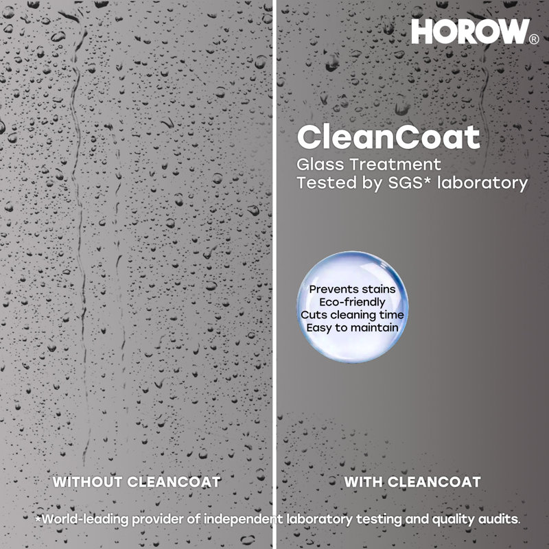 Portes de baignoire coulissantes doubles semi-sans cadre avec verre transparent l 56 "x H 60", Noir mat