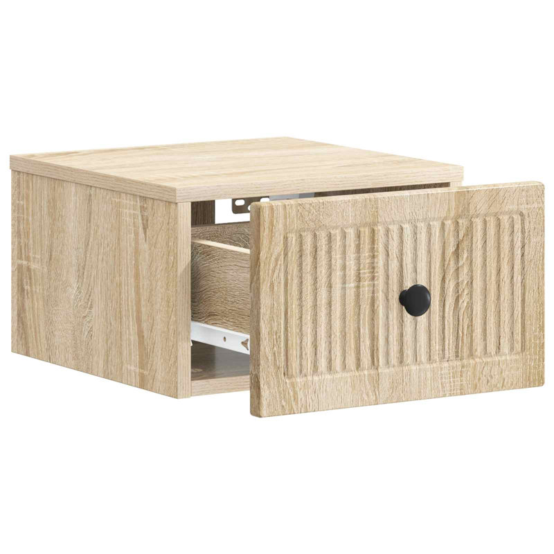 33cm W Manufactured Wood Bedside Table, Sonoma Oak