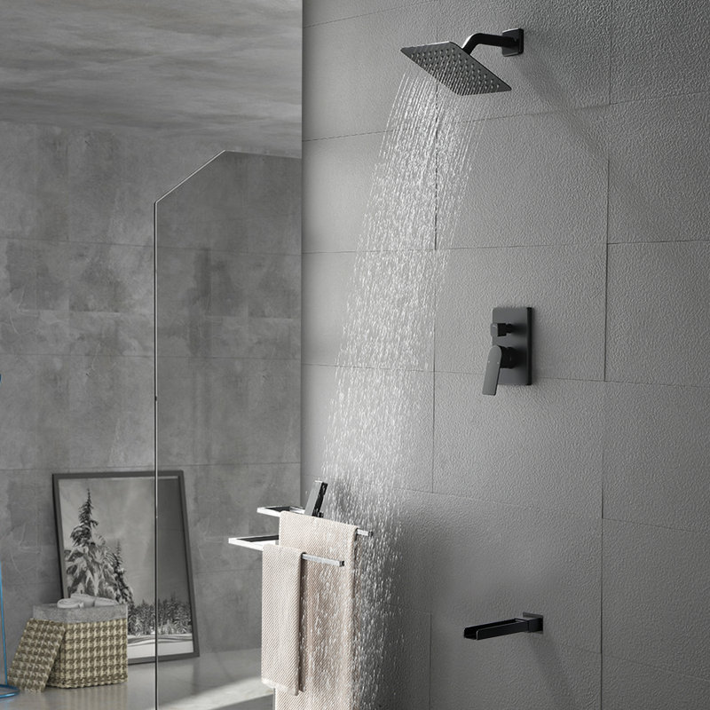 Bath And Shower Faucet Trim, Matte Black