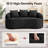 65" Boneless Curved Loveseat Sofa, Modern 2-Seater Cloud Couch with 3 Throw Pillows, Deep Seat Chenille Fabric, No Assembly Required-1352908172-1352908169