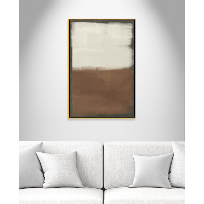 Coronado Alabaster Burst 2 - Floater Frame Print on Canvas, Gold , 37.5" H x 25.5" W x 2" D