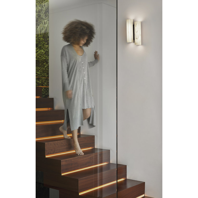 Black Note 2 - Light LED Flush Mounted Sconce, Matte Black, 3000K, Ivory White