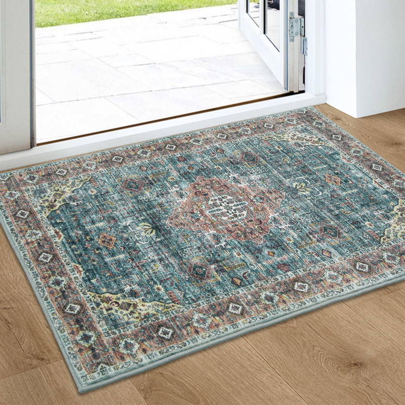 Abstract Machine Printed Area Rug, Rectangle 80 x 150 cm