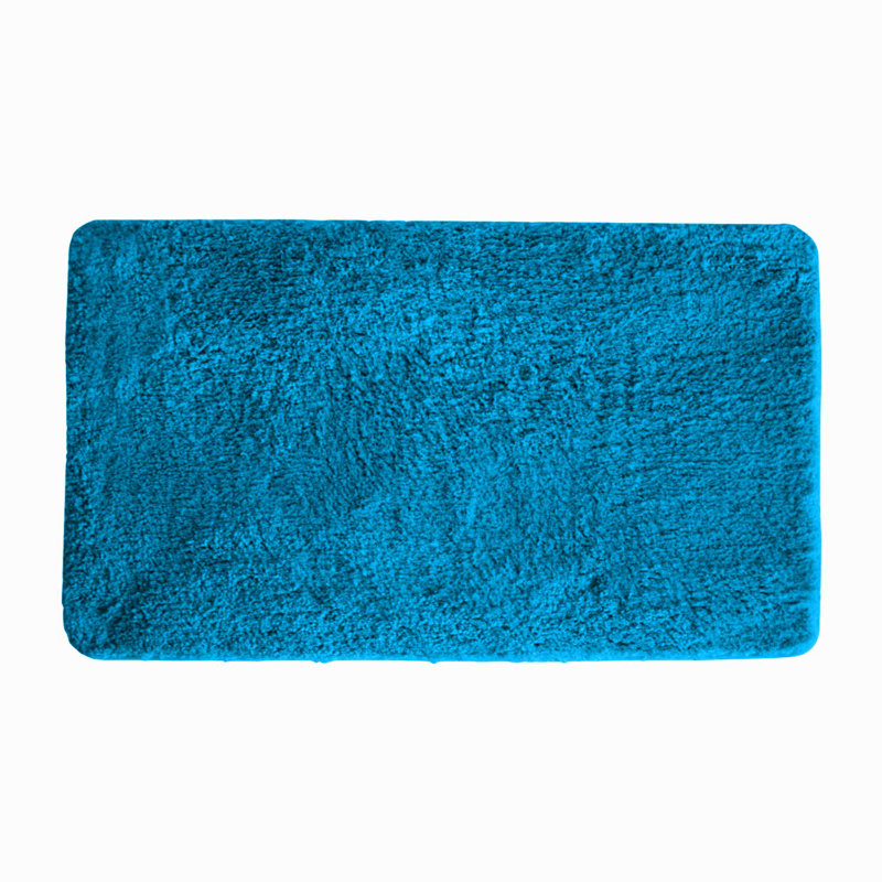 Eiliyah Microfiber Non-Slip Bath Mat, 18" W x 30" L, Turquoise