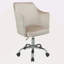 Chaise de bureau pivotante champagne et chrome