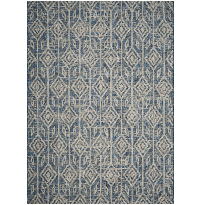 Colwart Performance Ikat Indoor/Outdoor Area Rug, Rectangle 5'3" x 7'7"