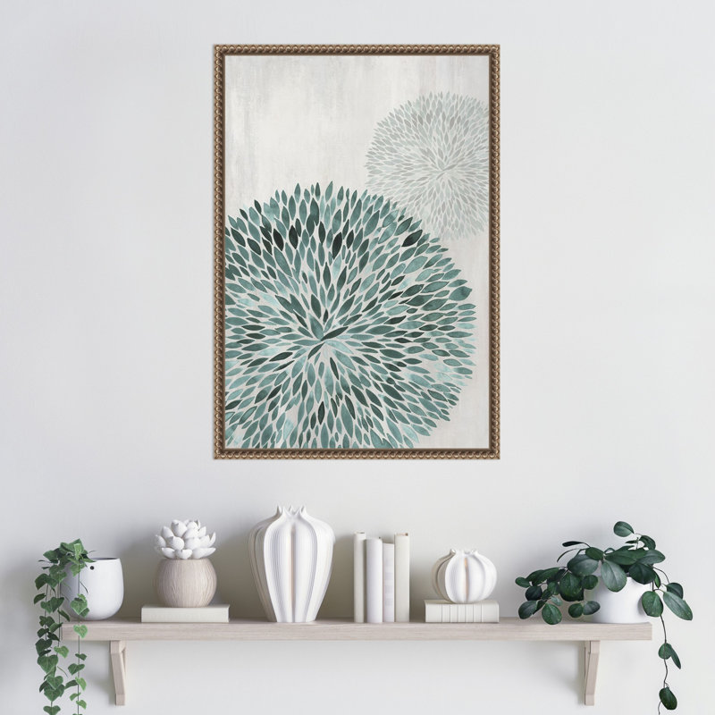«Leafy Whirl III» par Avriel, reproduction d'art sur toile encadrée, H 23 po x l 16 po