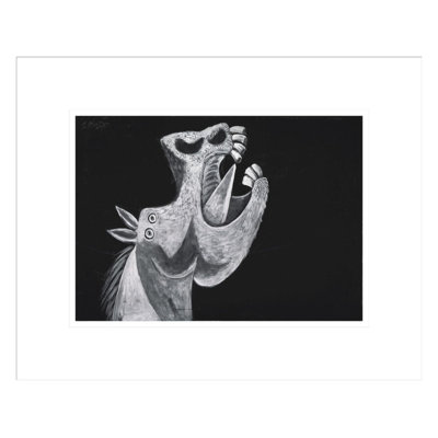 Tête de cheval, esquisse pour Guernica par Pablo Picasso, impression giclée encadrée