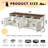 63"W Cat Litter Box Enclosure with Power Outlet, Large Double Hidden Litter Box Furniture for 2 Cats, Farmhouse Style Litter Box Cabinet TV Stand, Antique White-45473380