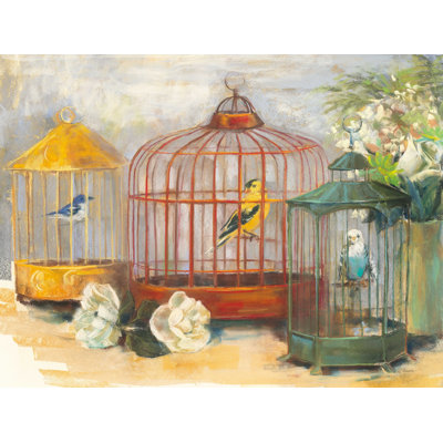 " Birdcage Trio Crop " Oil Print