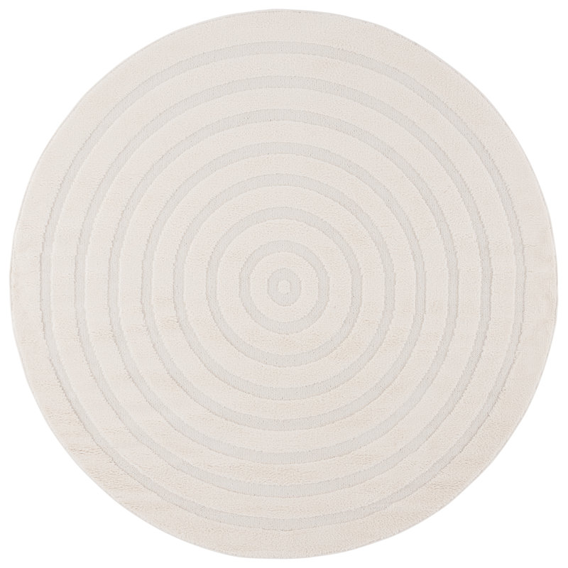 Tapis à motif géométrique Jeylianis Ramona, Rond 6 pi 7 po 