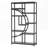 Industrial 5-Tier Rustic Black Corner Etagere Bookshelf with 9 Open Shelves Storage Organizer-899208752