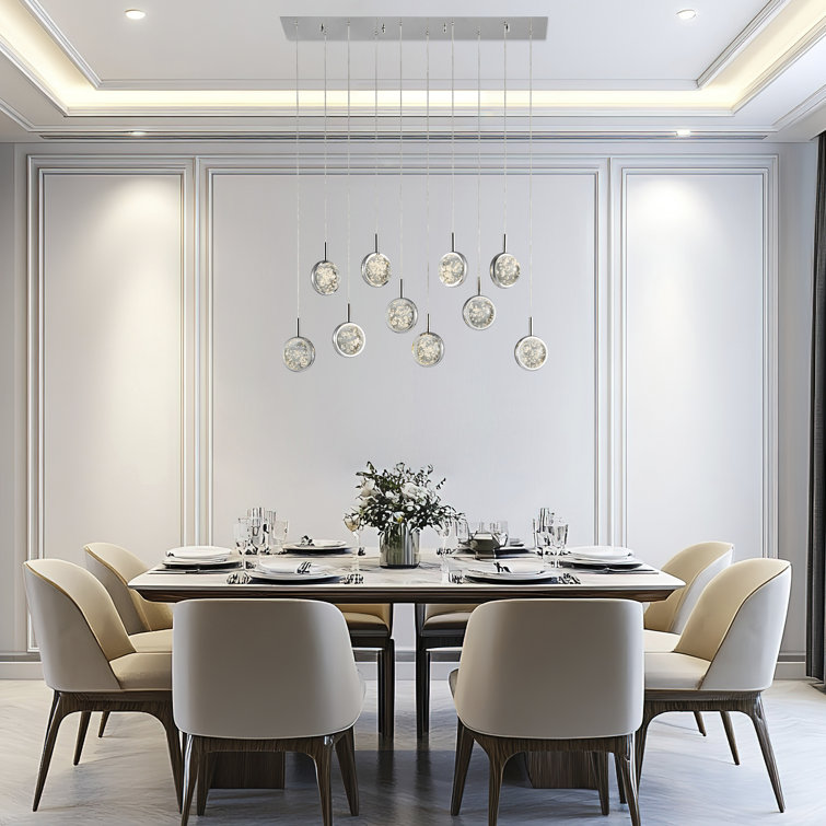 Bubbling Glow Dimmable Integrated LED Rectangular Chandelier