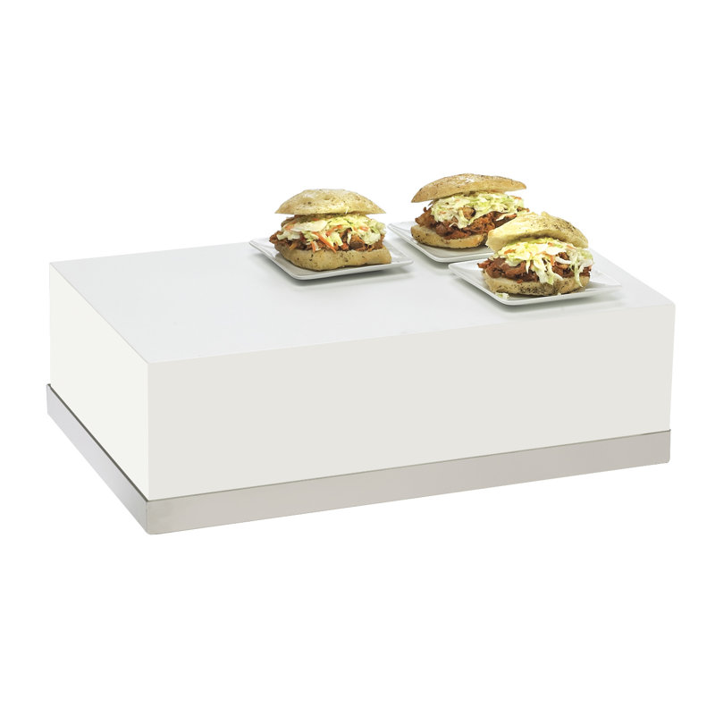 Luxe Rectangular Riser - 12" x 20" x 6 1/2", Stainless Steel