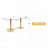 Rectangular Glass Dining Table with Gold Metal Legs (71" x 35.4", Seats 6-8)
