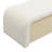 Upholstered Ottoman With Drawer, White