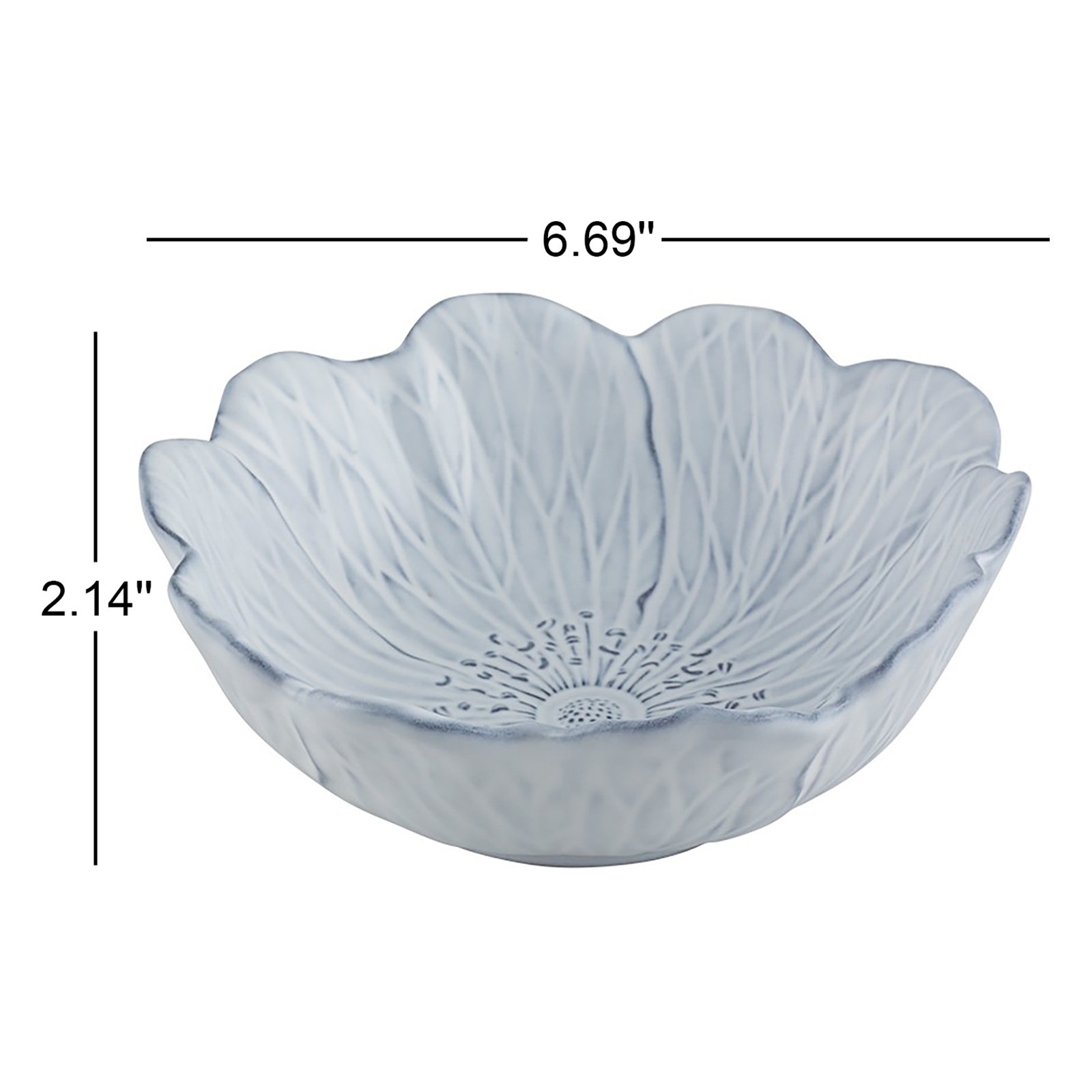 Flora Earthenware Cereal Bowl, Antique White