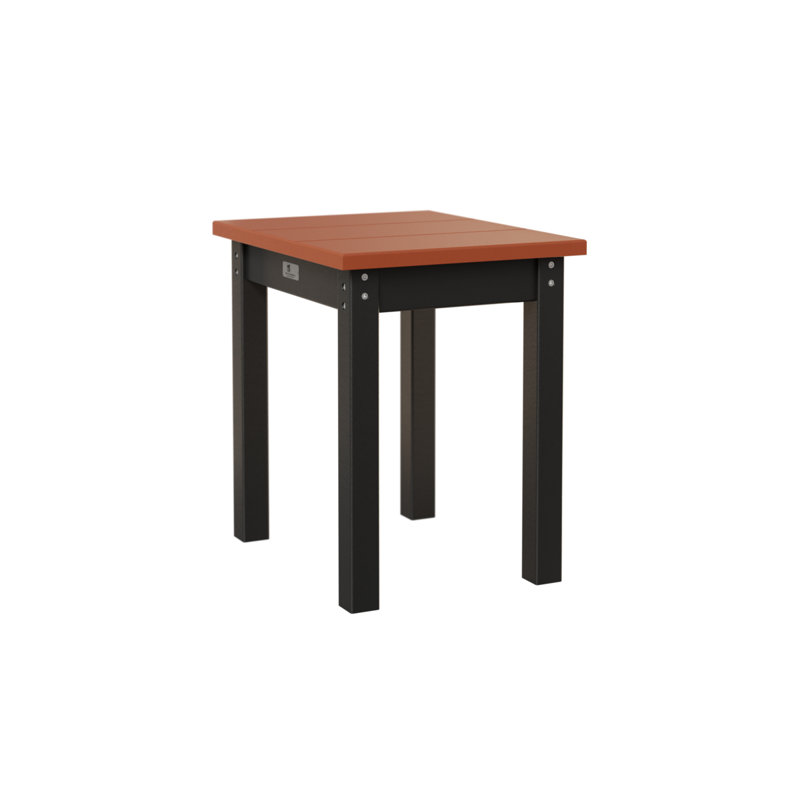 Berlin Gardens Economy End Table, Black, Mango Orange