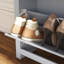 Armoire à chaussures de couloir avec 2 tiroirs rabattables pour 12 paires de chaussures - gris