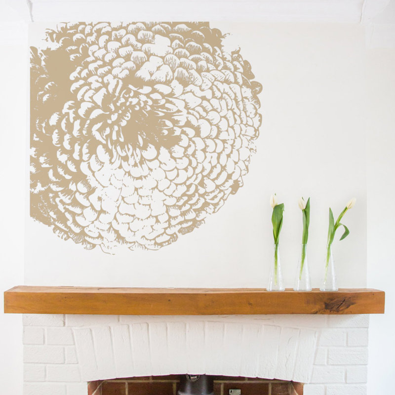 Plants & Flowers Wall Decal, Gold